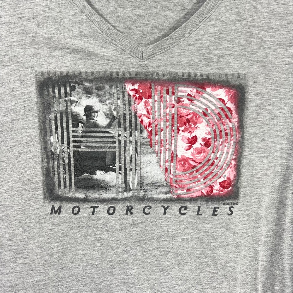 |•HARLEY-DAVIDSON•| Grey V-neck Mobile Bay Mobile, Alabama T-shirt Size 3X - Picture 5 of 11
